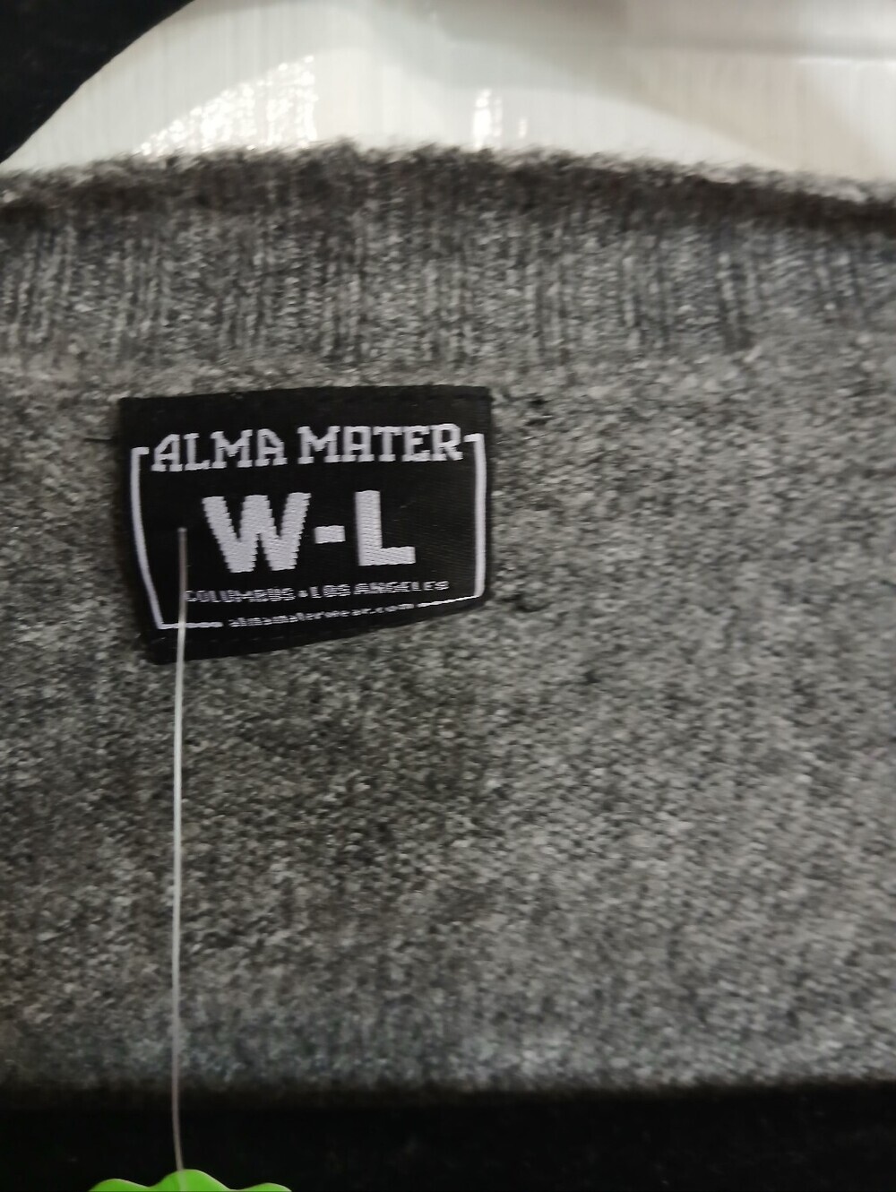 Alma Mater Gray V-Neck Sweater with Orange 'T' Accent Tennessee Vols College - Picture 3 of 9